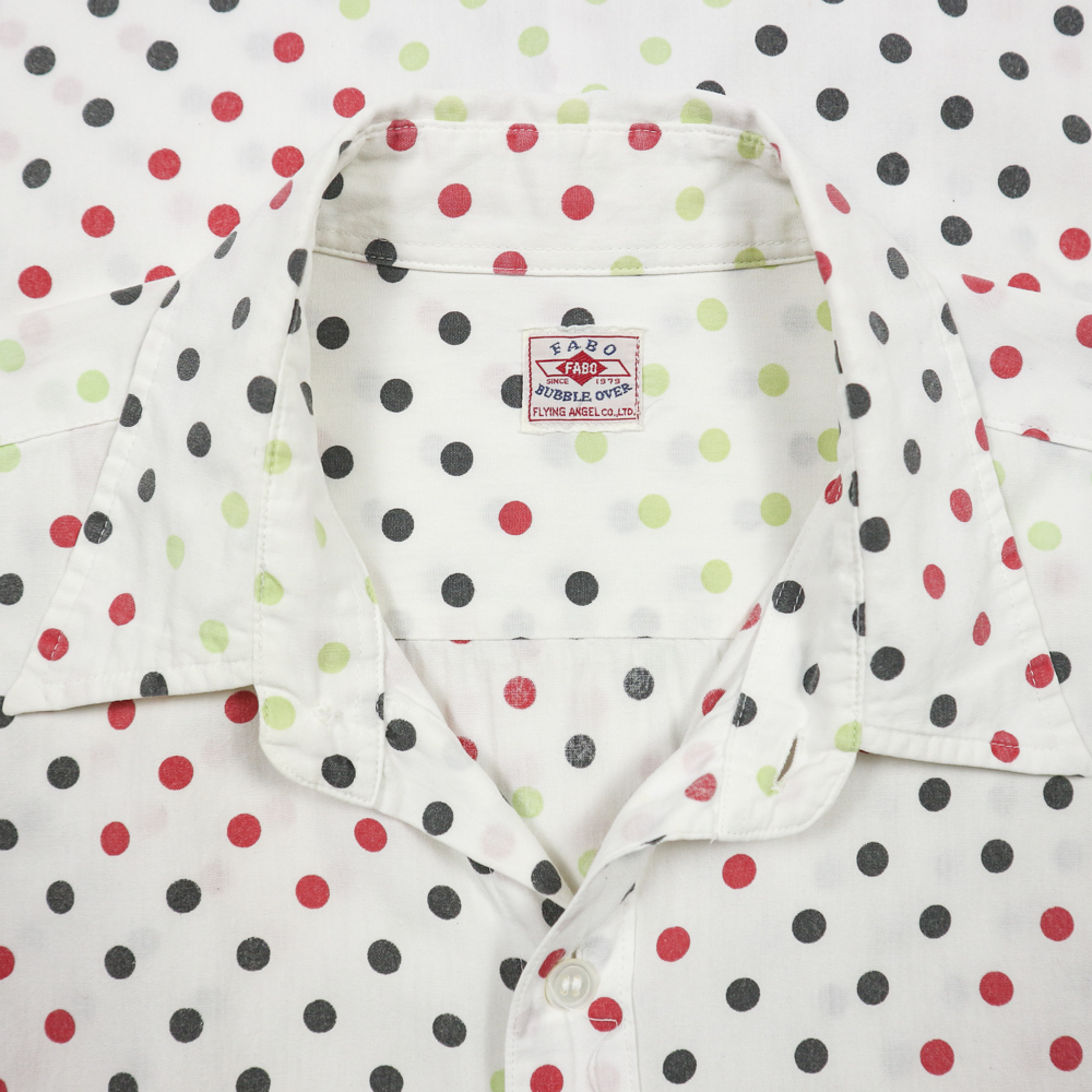 Fabo Flying Angel Co. Dot Pattern S/S Shirt Size L
