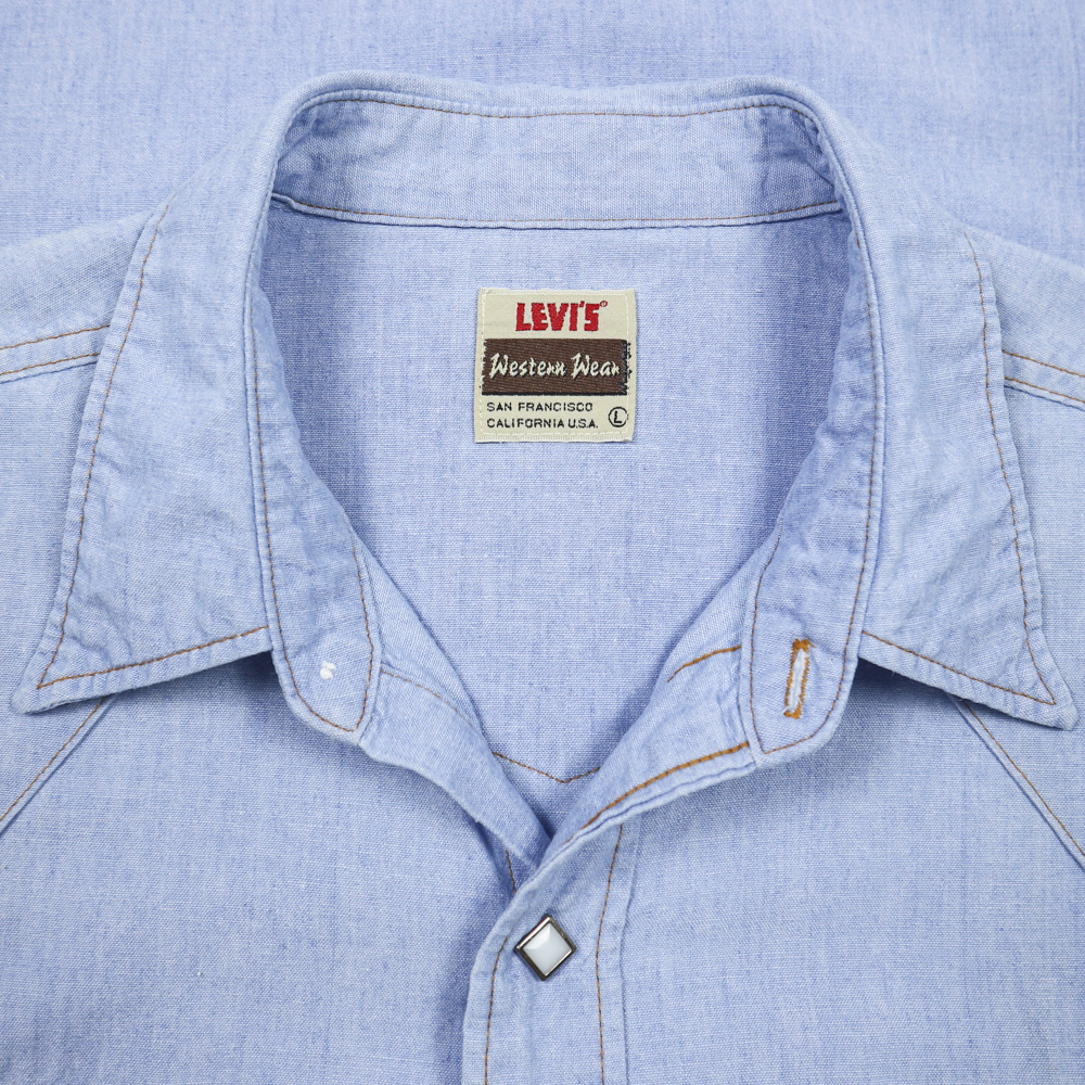 90s Levi's Japan Chambray Western Shirt Size L