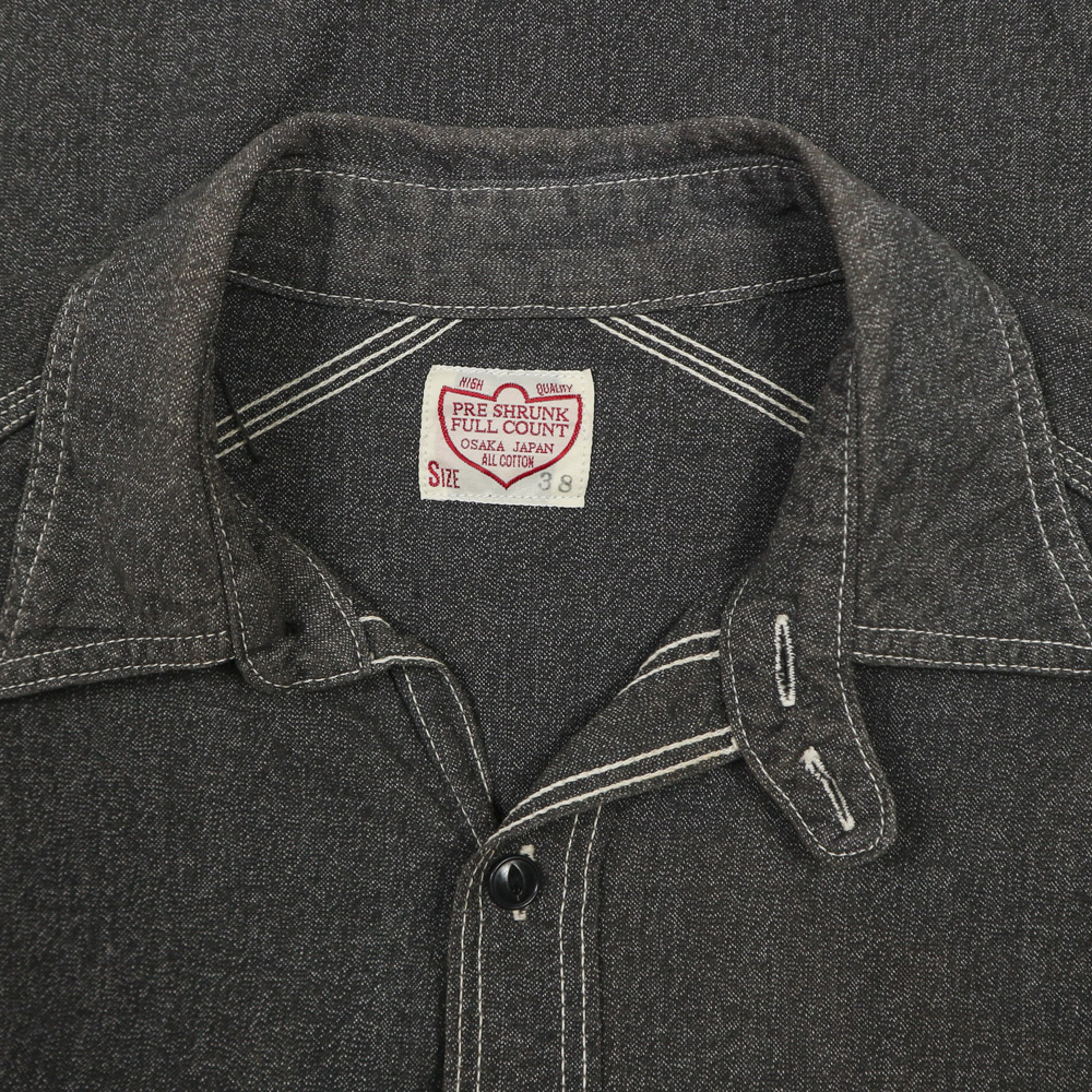 Full Count Japan Salt-Pepper Work Shirt Size M