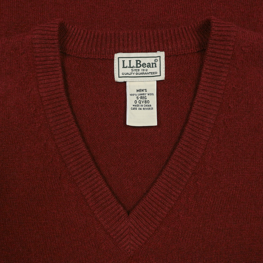 L.L.Bean V-neck Lambswool Vest Size S