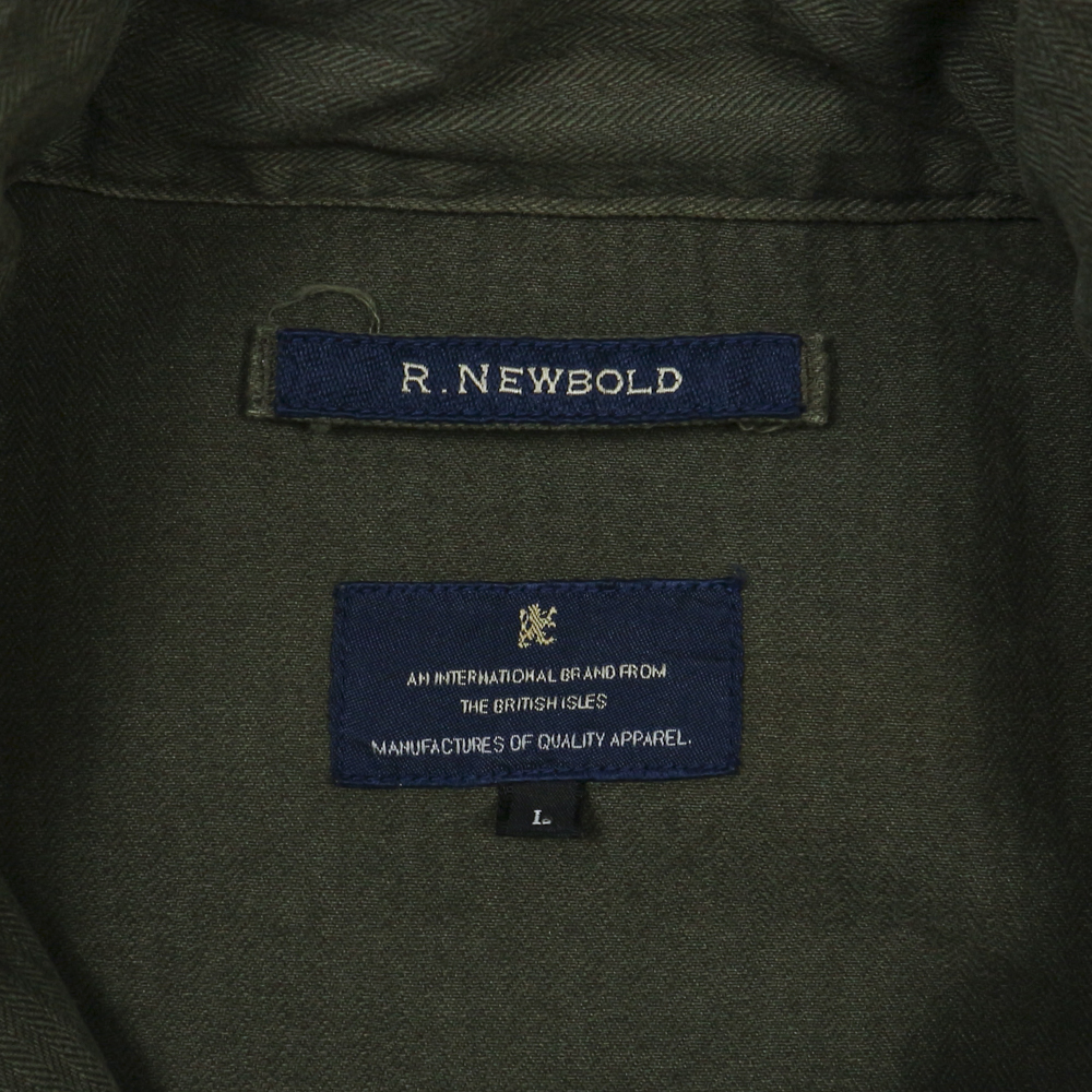 R.Newbold Olive Herringbone Field Jacket Size M