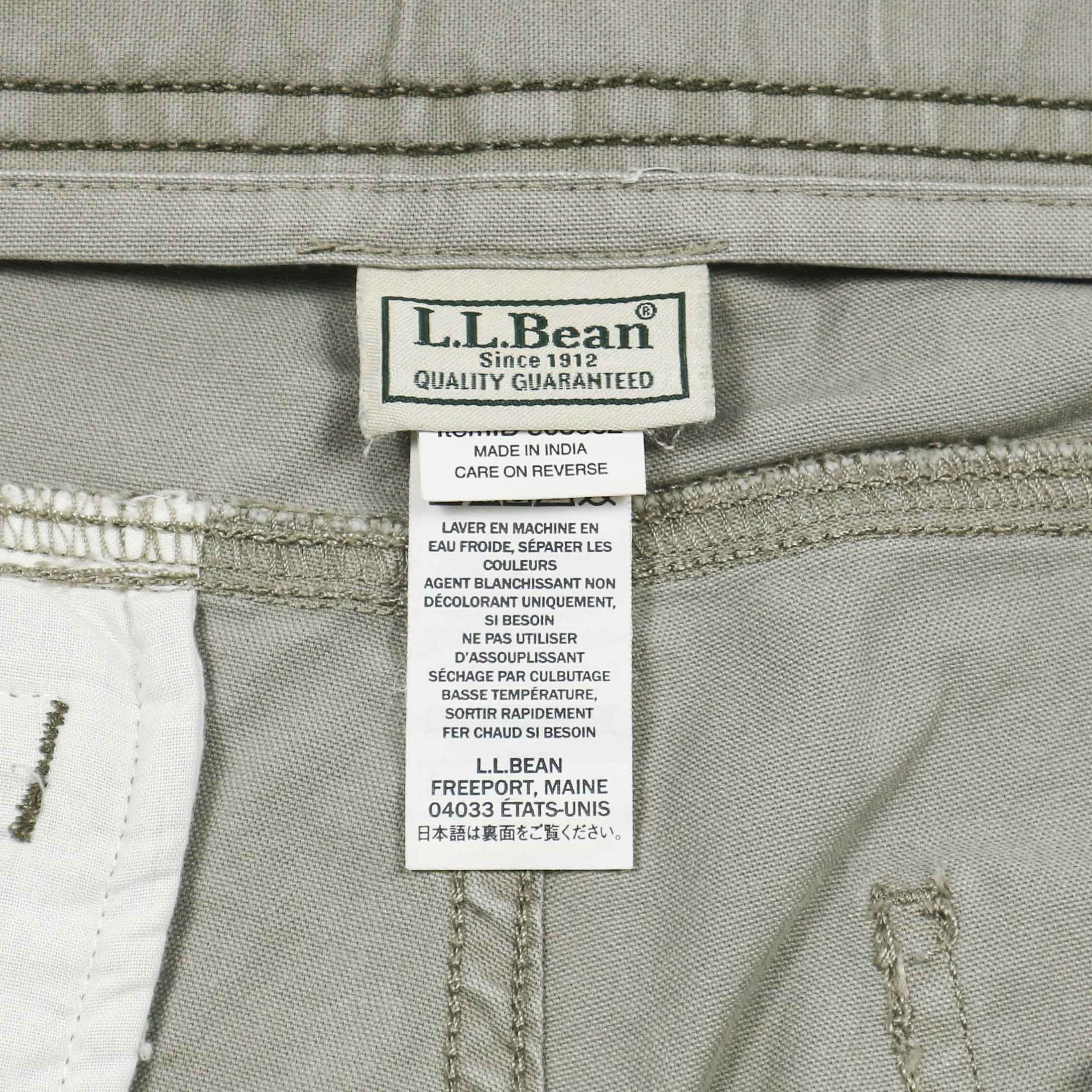 L.L.Bean Outdoor Canvas Pants Size 33