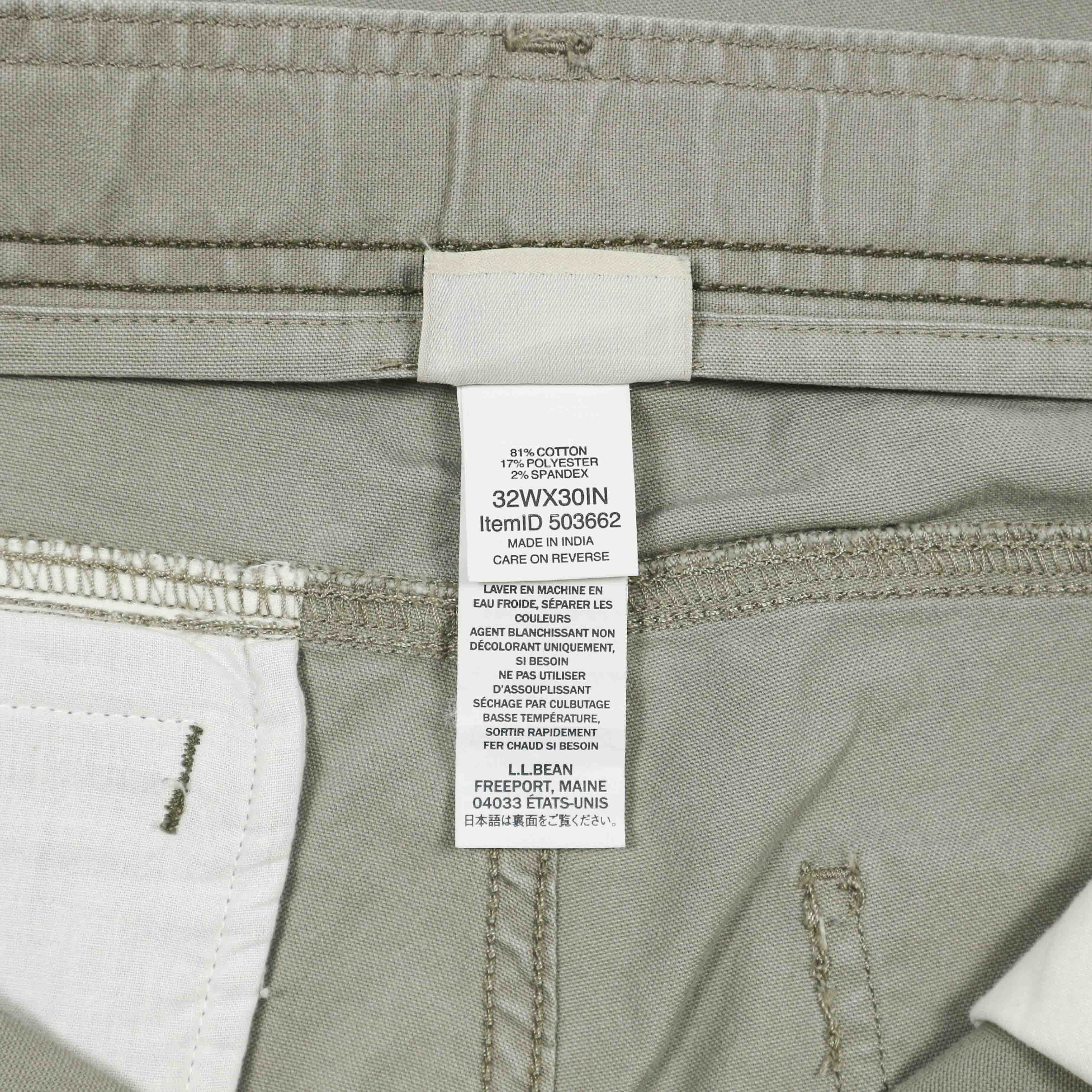 L.L.Bean Outdoor Canvas Pants Size 33