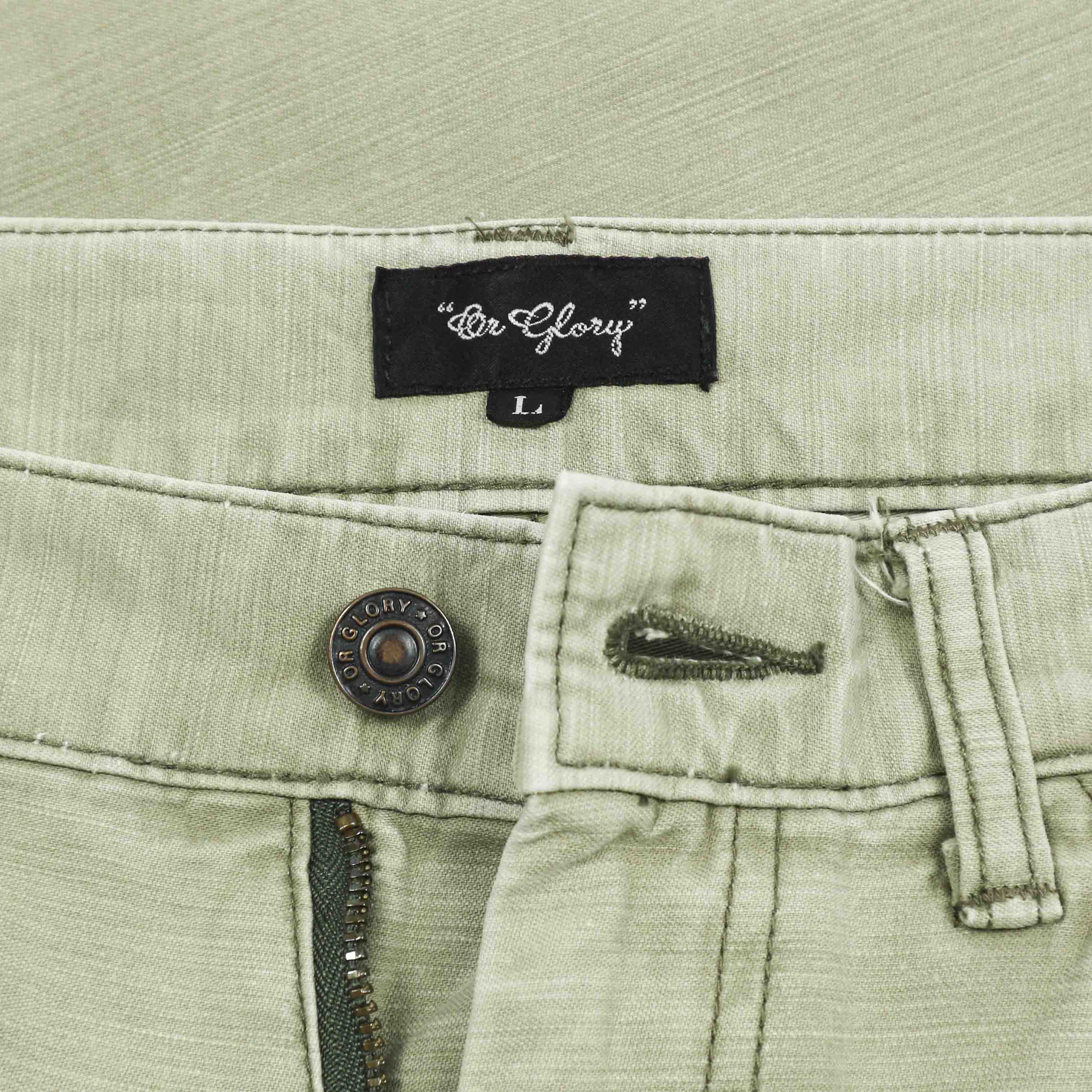 Or Glory Japan Made Olive Sateen Pants Size 32