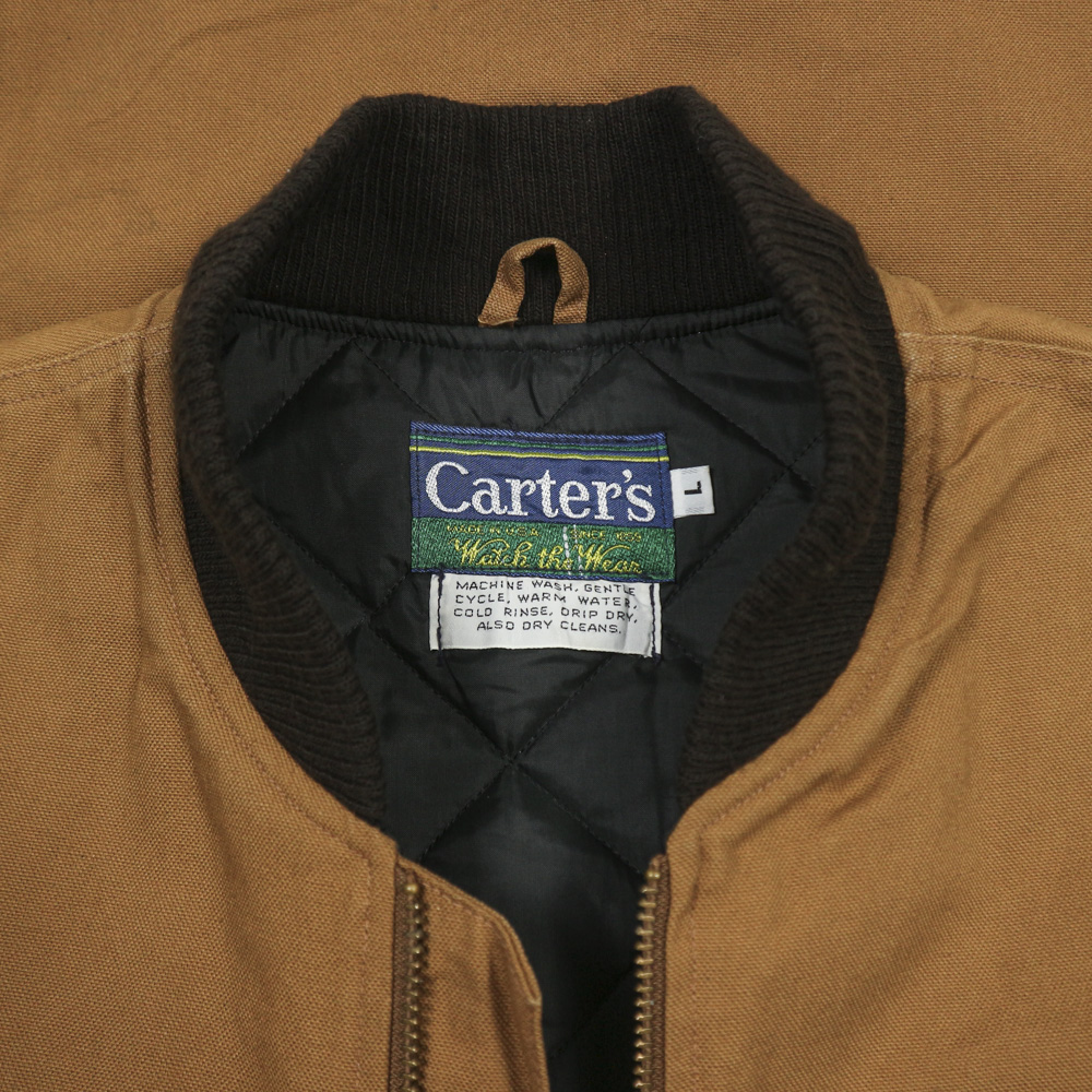 Vtg Carter's USA Quilt-lined Duck Vest Size L