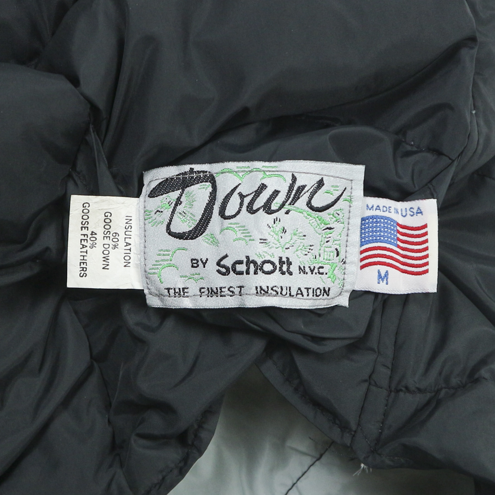 Schott USA Made Goose Down Vest Size M