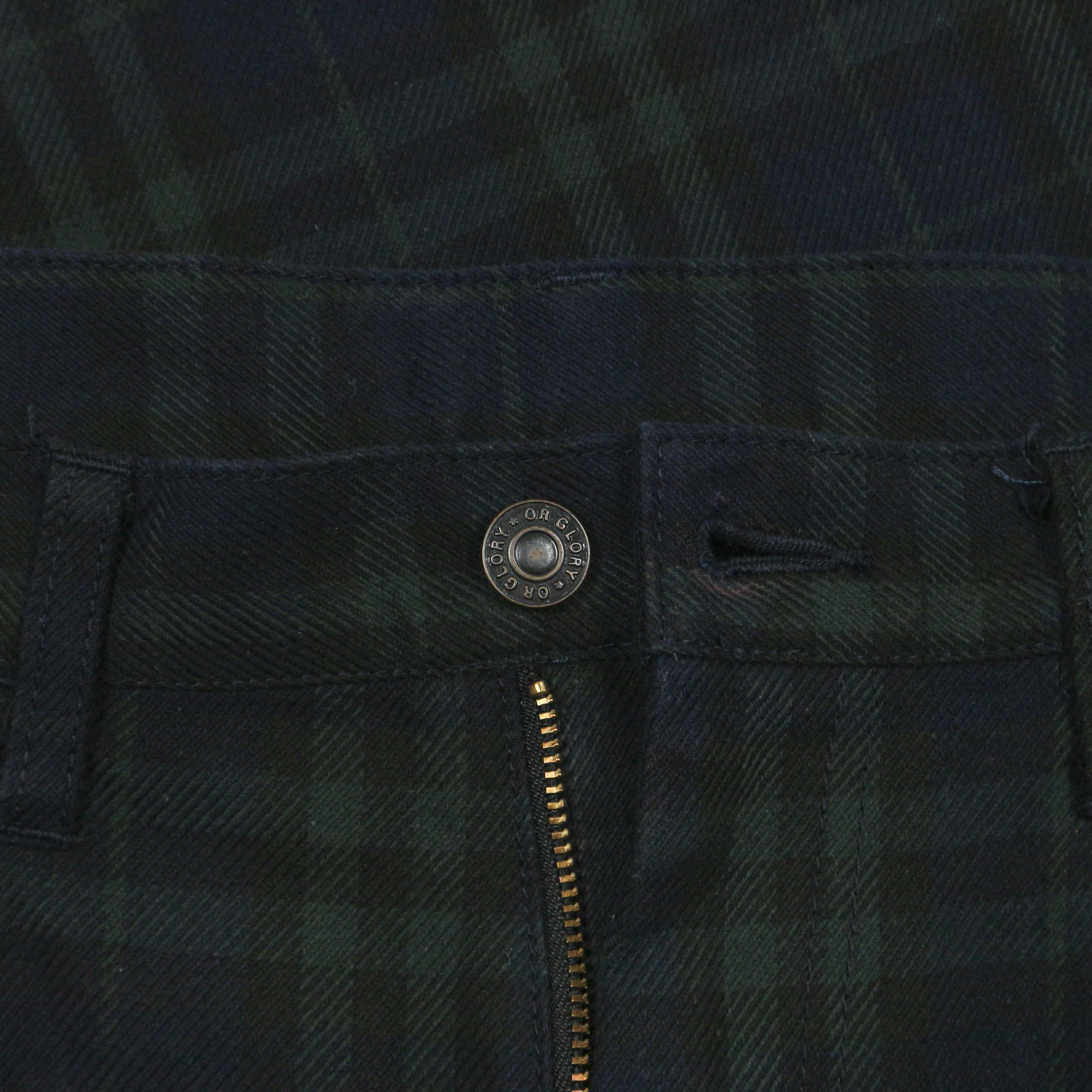 Or Glory Japan Check Pattern Denim Jeans Size 31