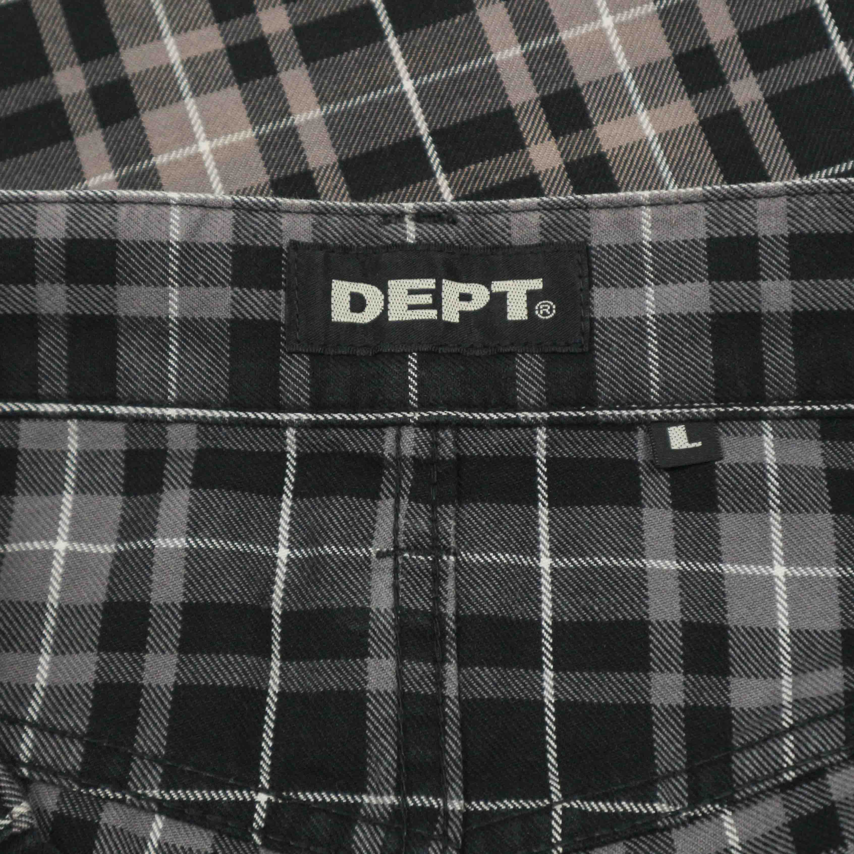Dept Japan Made Check Pattern Denim Jeans Size 33