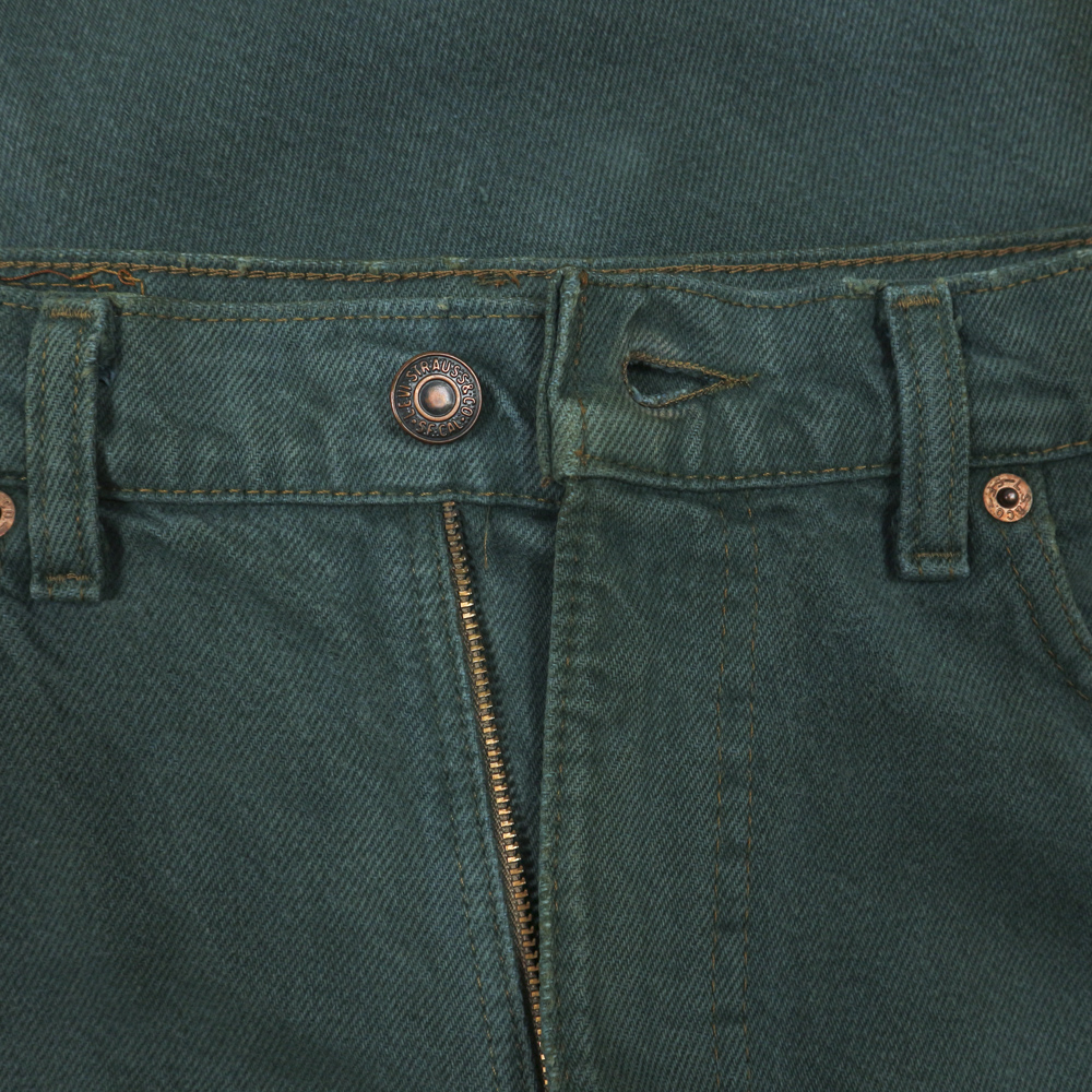90s Levi's 550 USA ‘Green Dyed’ Denim Jeans Size 32