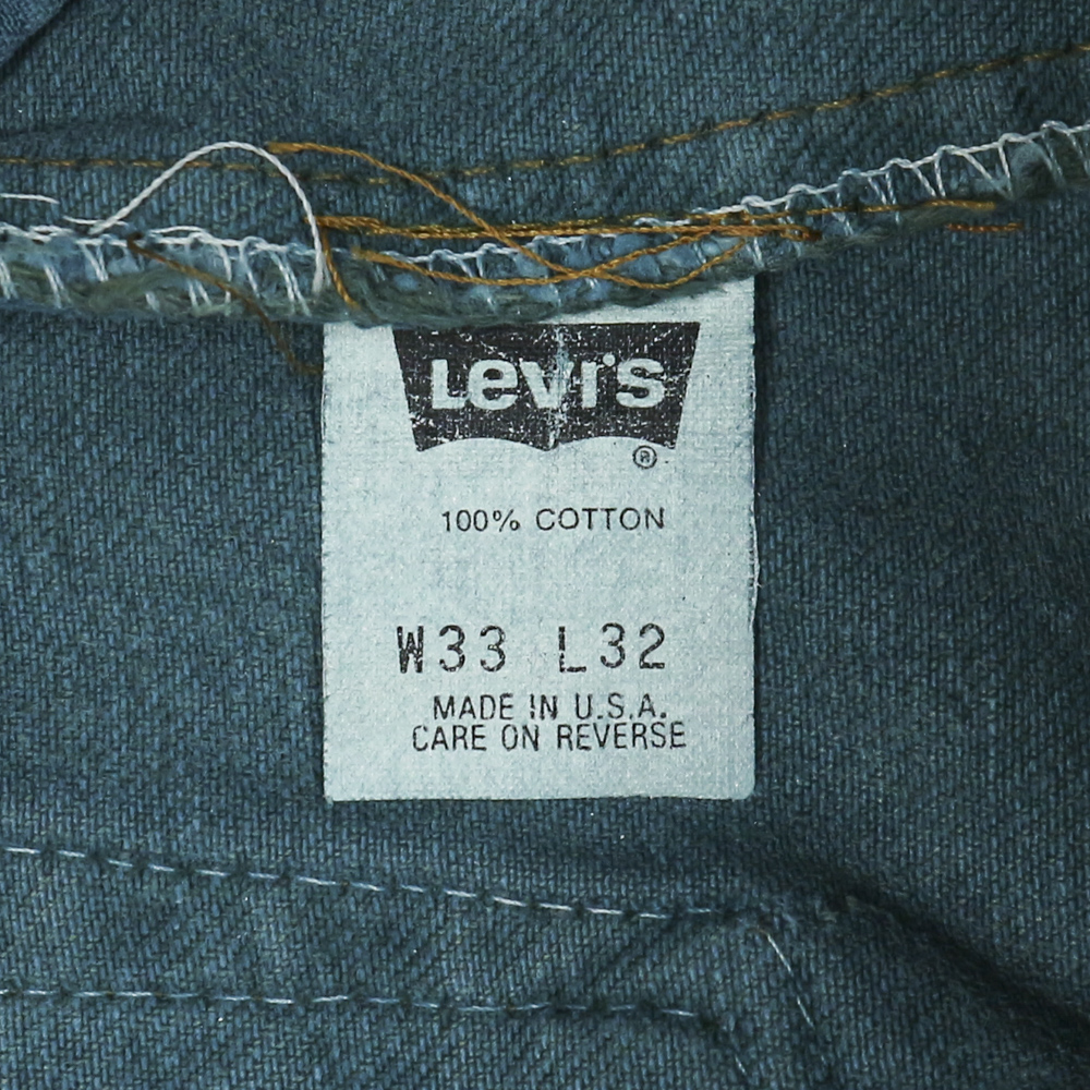 90s Levi's 550 USA ‘Green Dyed’ Denim Jeans Size 32