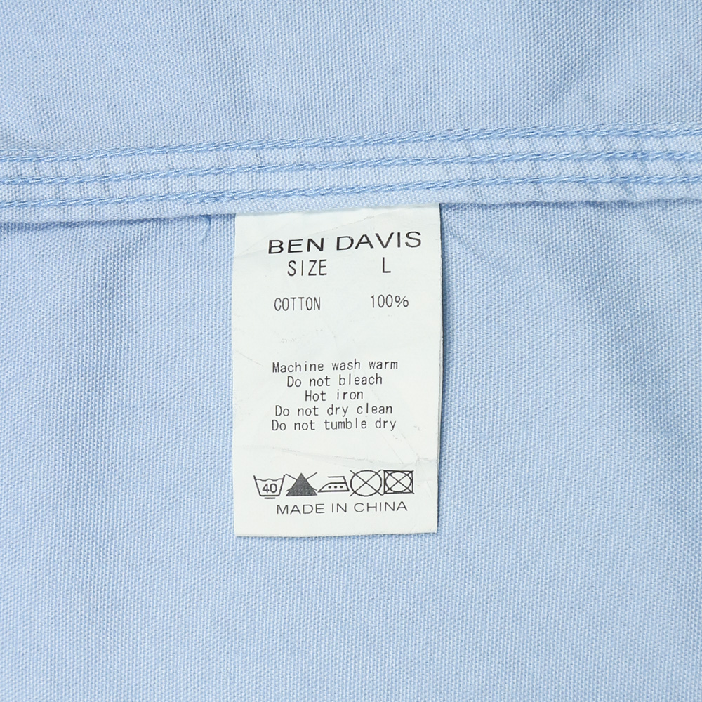 Ben Davis Chainstitch Embroidery Work Shirt Size M