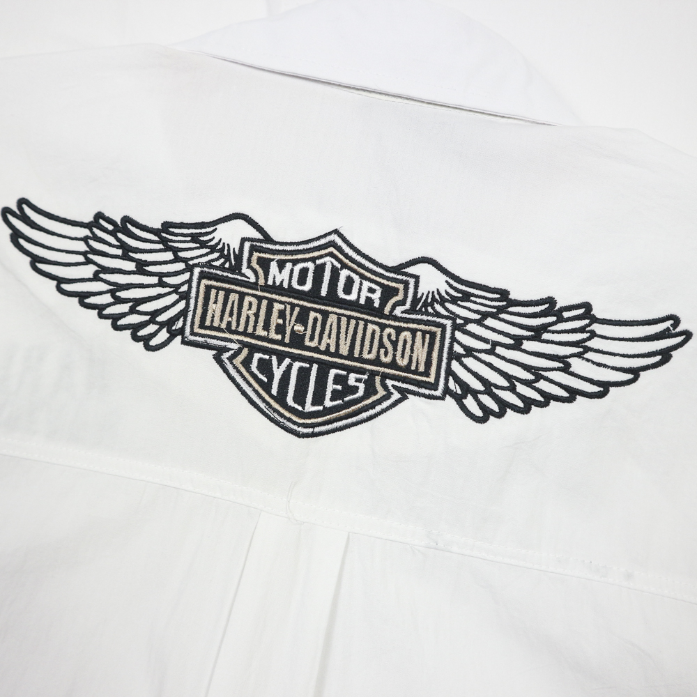 Harley Davidson White Work Shirt Size M