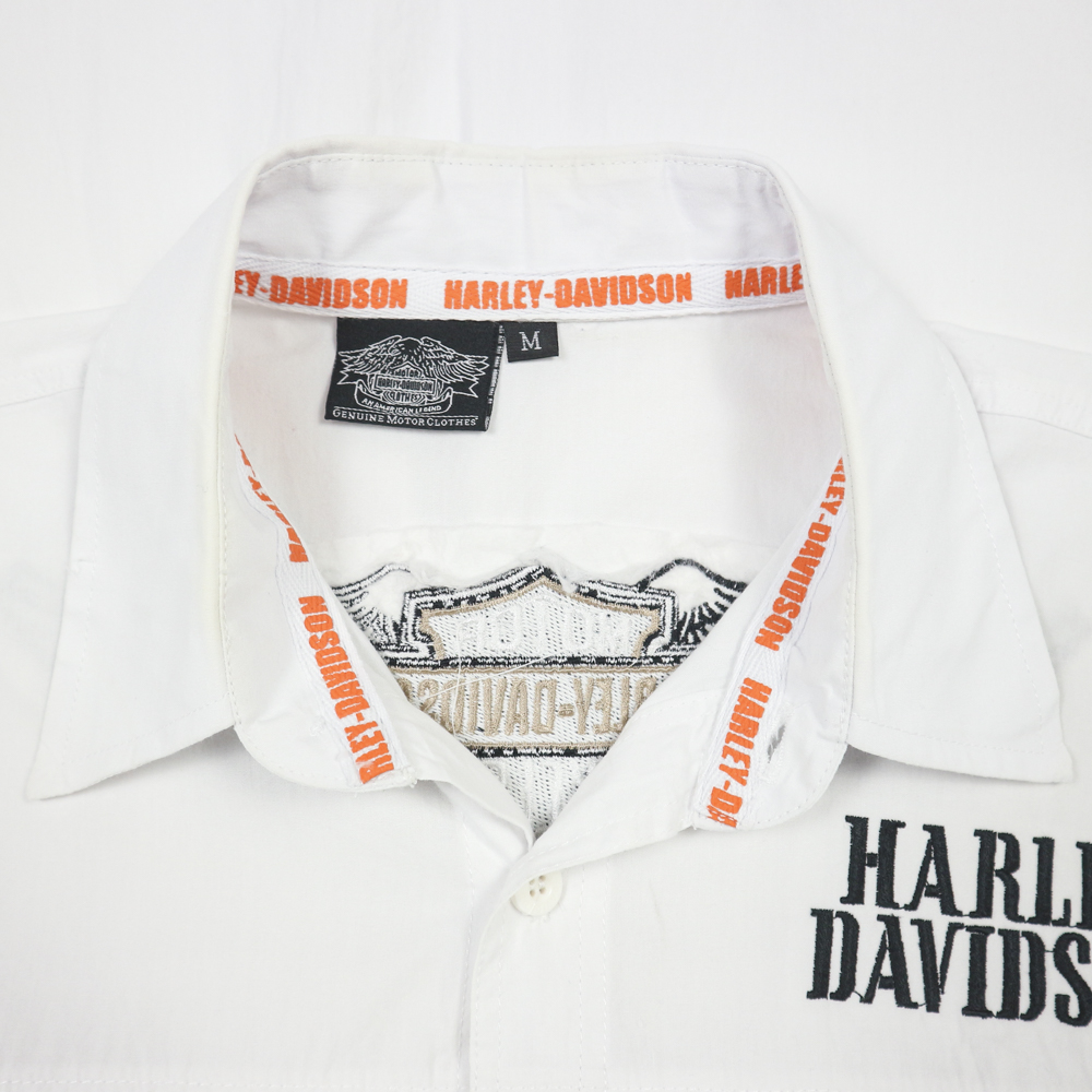 Harley Davidson White Work Shirt Size M