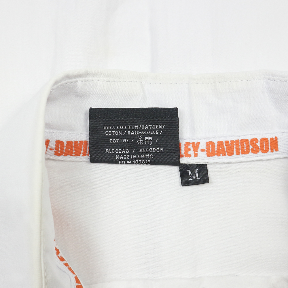 Harley Davidson White Work Shirt Size M