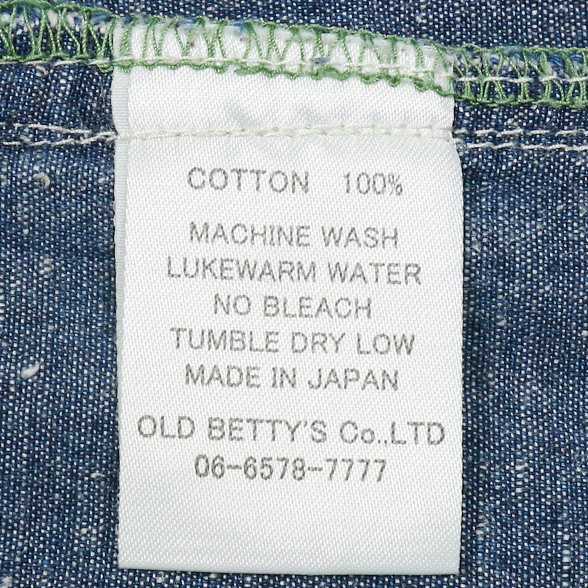 Old Betty's Chambray Hooded Shirt Women Size S