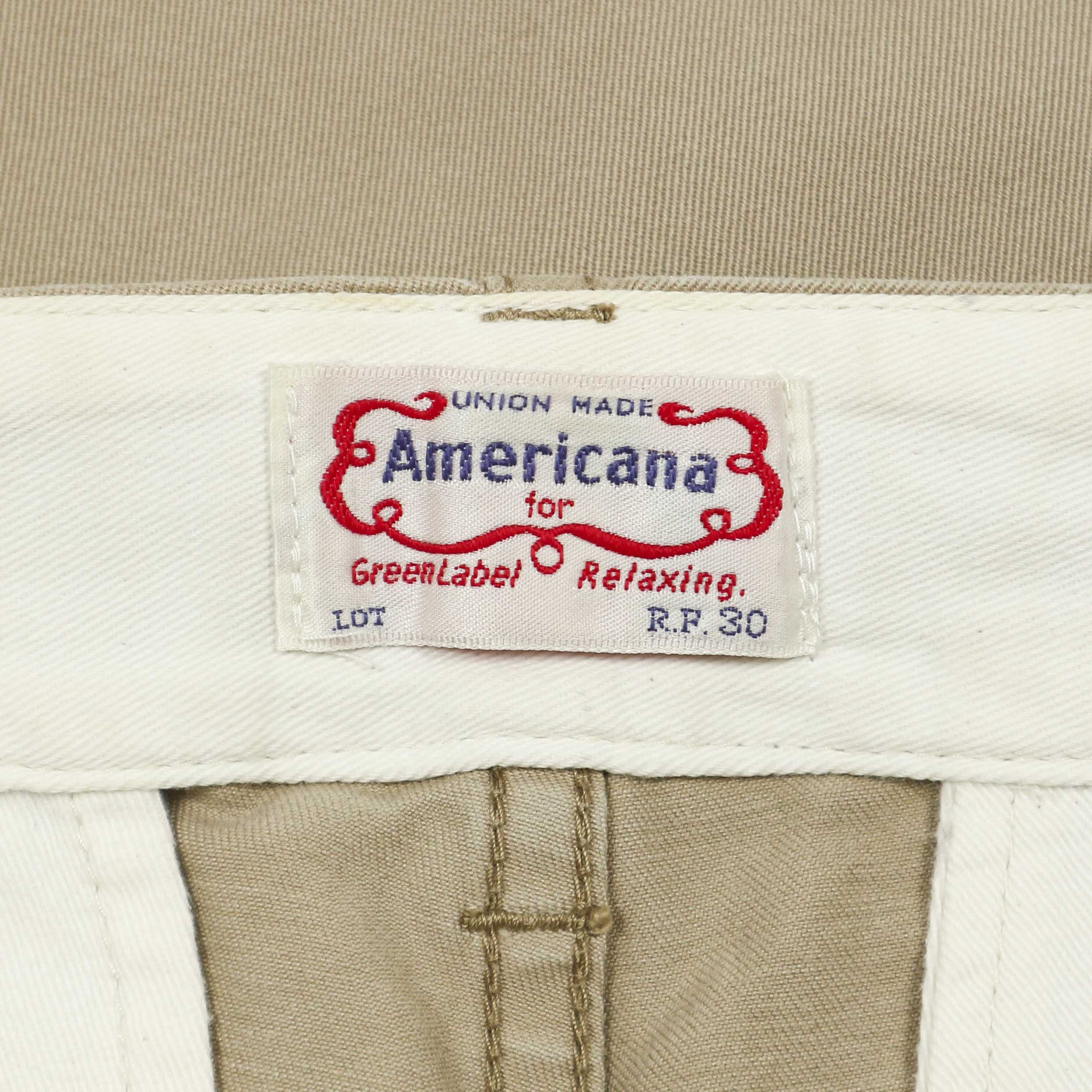 Americana Japan Made Classic Khaki Pants Size 29