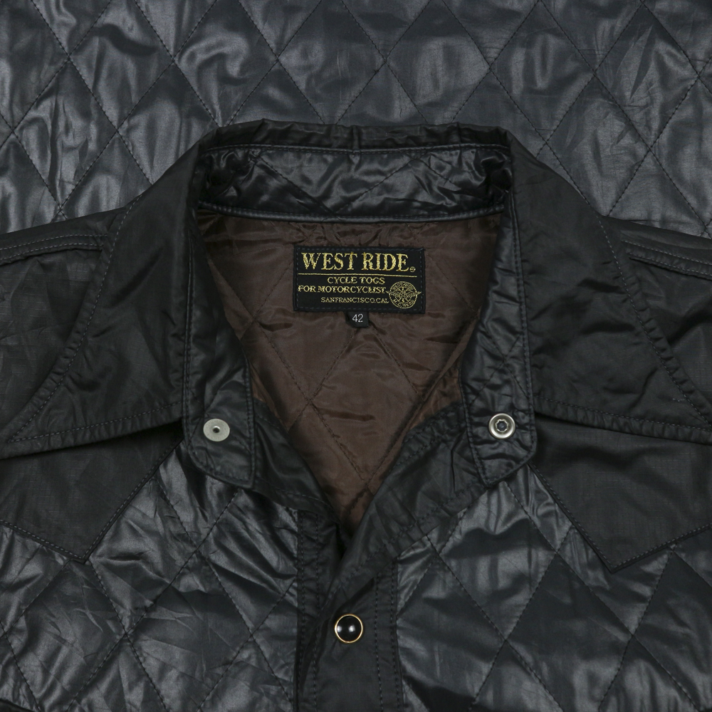 West Ride Japan Quilted Western Motorcycle Shirt Size L