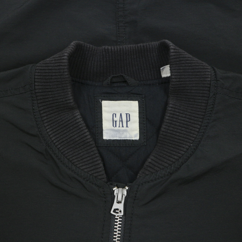 00s GAP Black Quilt-lined Bomber Jacket Size XL