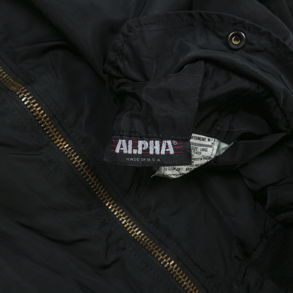 Vtg Alpha Industries USA Made Bomber Jacket Size L