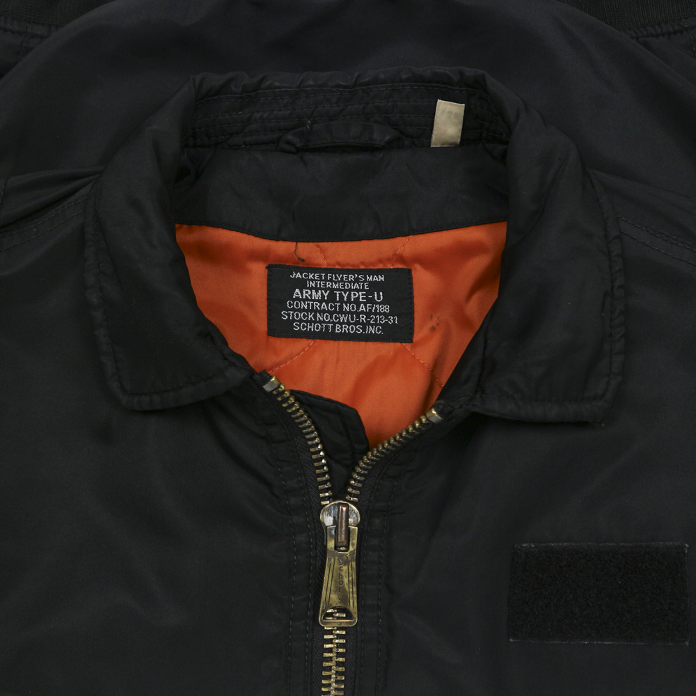 Schott Bros Black Bomber Jacket Size M