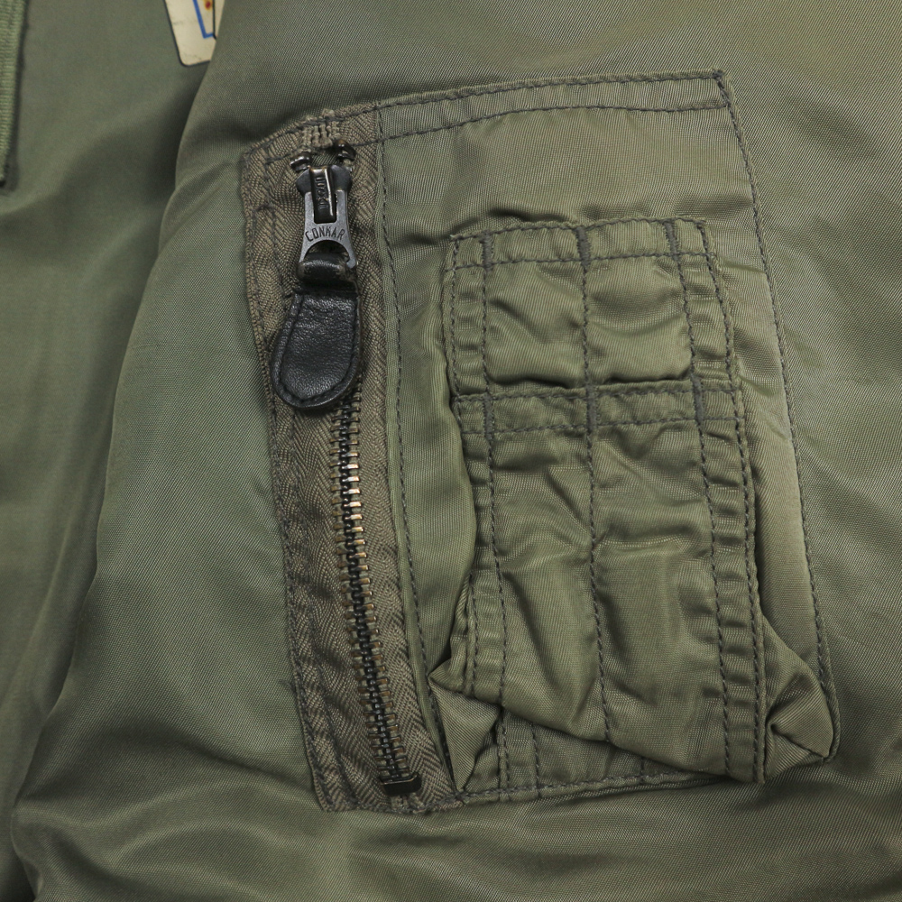 Avirex Japan Olive Faded Bomber Jacket Size XL