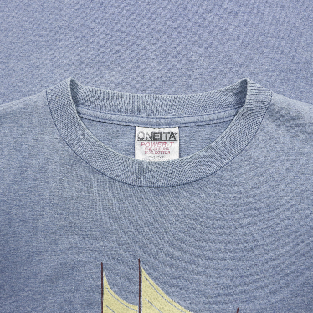Vintage 90s Oneita USA Hawaii Print T-Shirt Size M