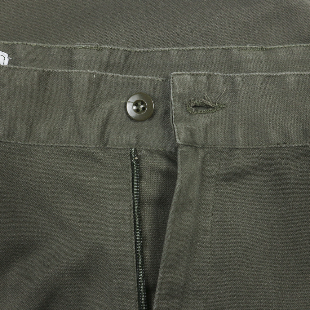 Vtg French Army Olive Green Uniform Pants Size 32