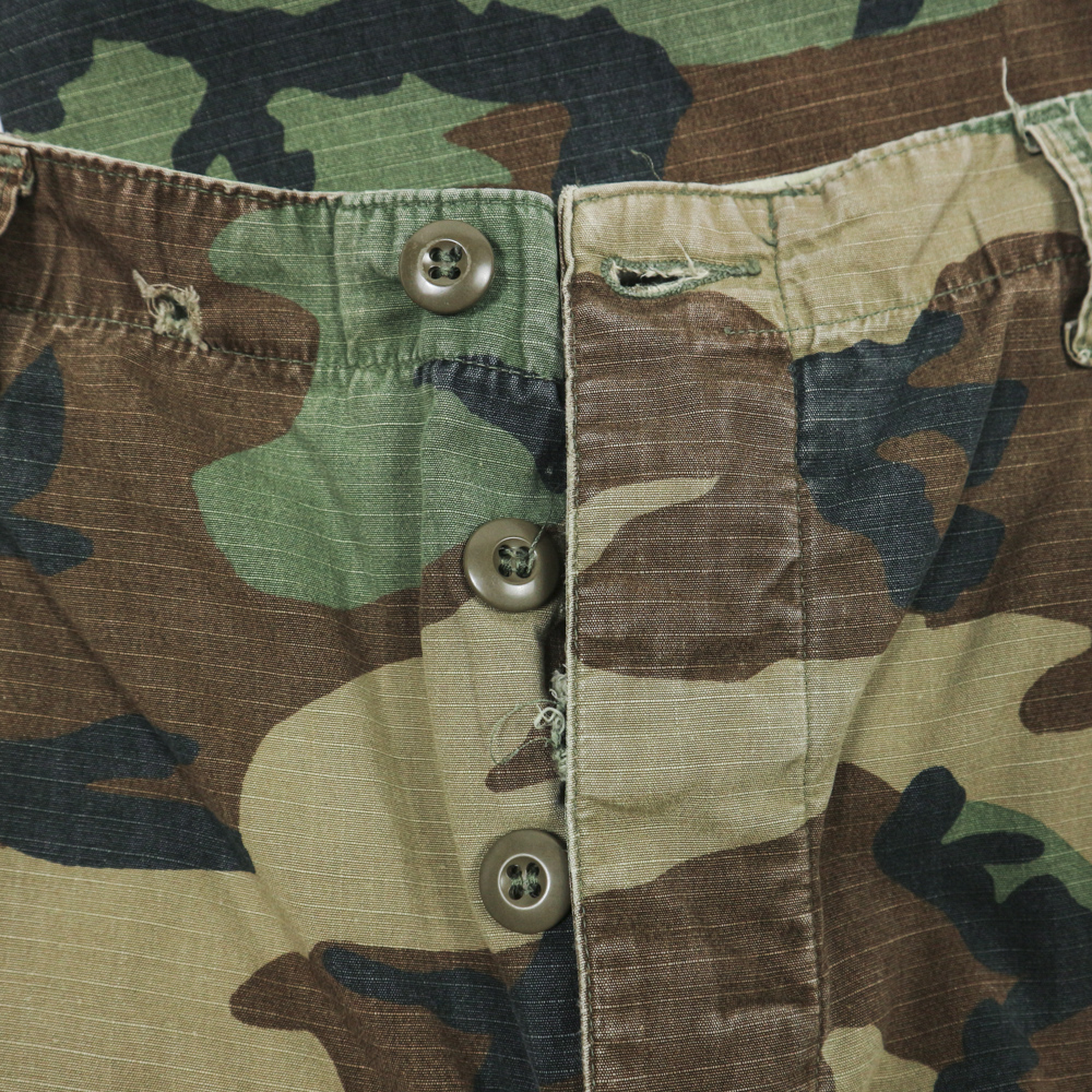 80s U.S. Army Woodland Camo Combat Trousers Size M