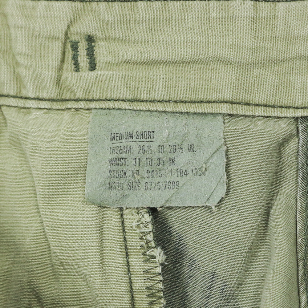 80s U.S. Army Woodland Camo Combat Trousers Size M