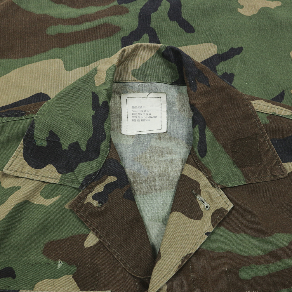 80s U.S. Army BDU Woodland Camo Jacket Size S