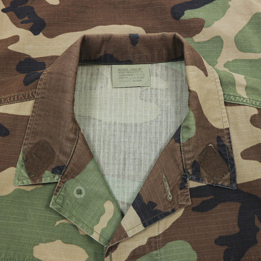 90s U.S. Army BDU Woodland Camo Jacket Size M