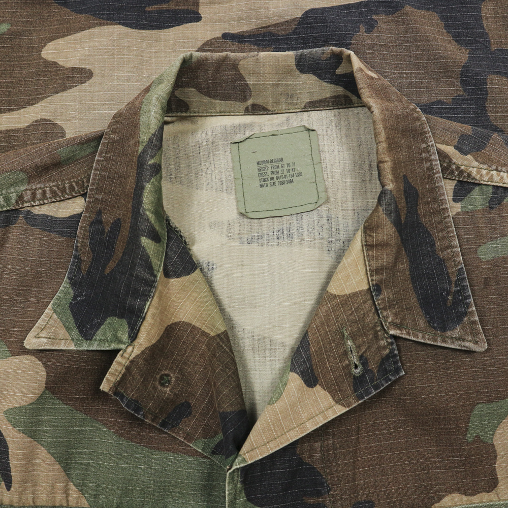 80s U.S. Army BDU Woodland Camo Jacket Size M