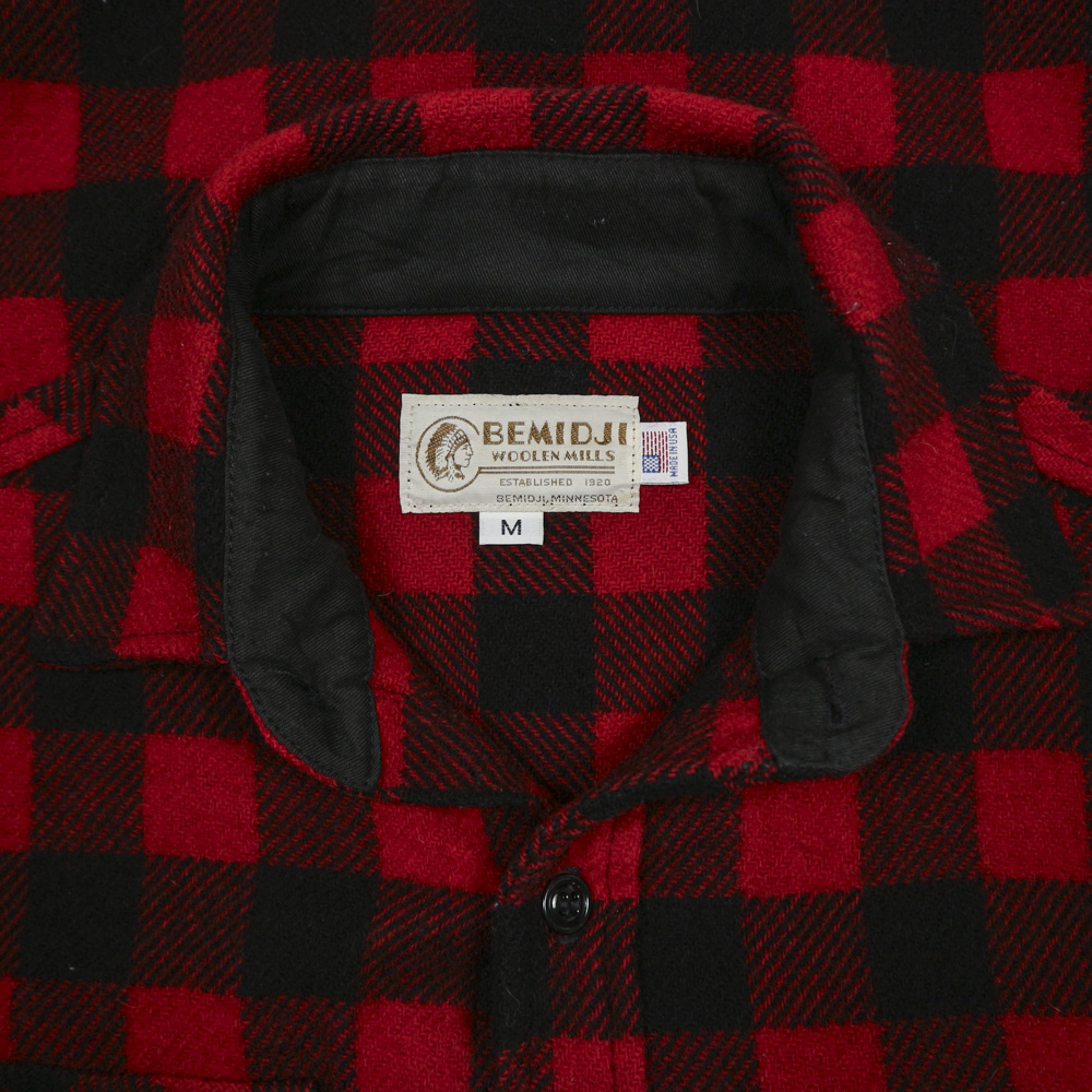 Vtg Bemidji USA Wool Buffalo Check Shirt Size M