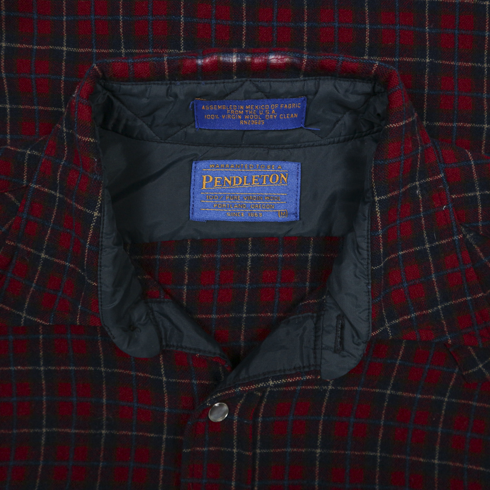 Pendleton Wool Plaid Western Shirt Size M