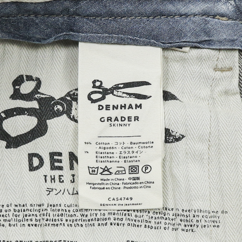 Denham Skinny Grey Wash Denim Jeans Size 31
