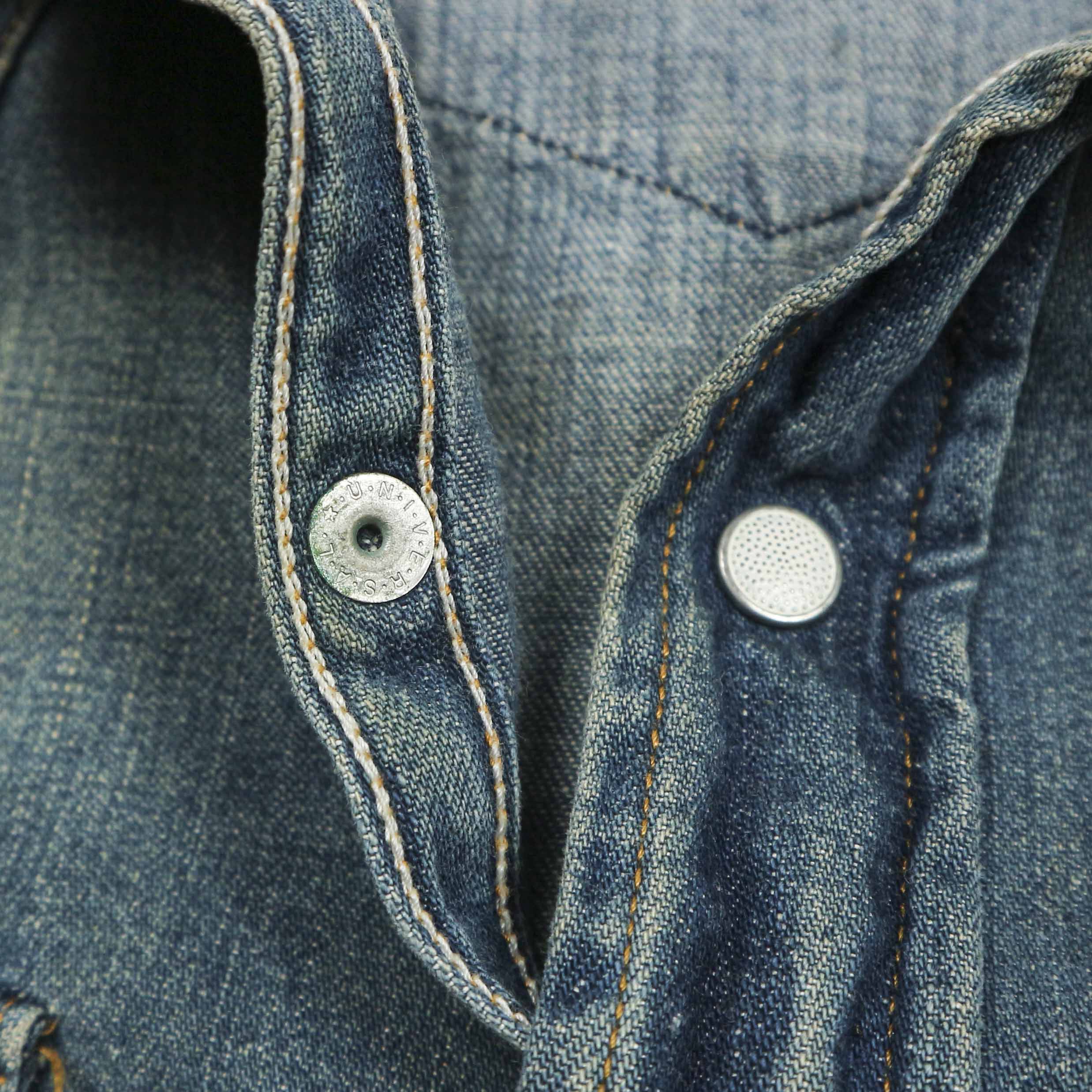 Wrangler x Beams 30th Anniversary Denim Western Shirt Size S