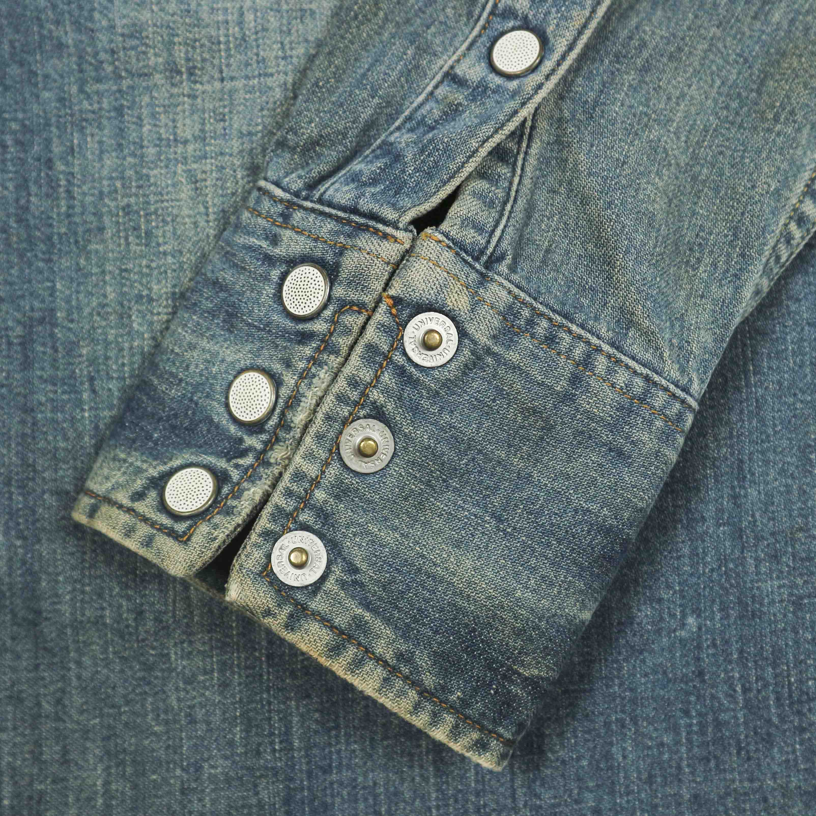 Wrangler x Beams 30th Anniversary Denim Western Shirt Size S