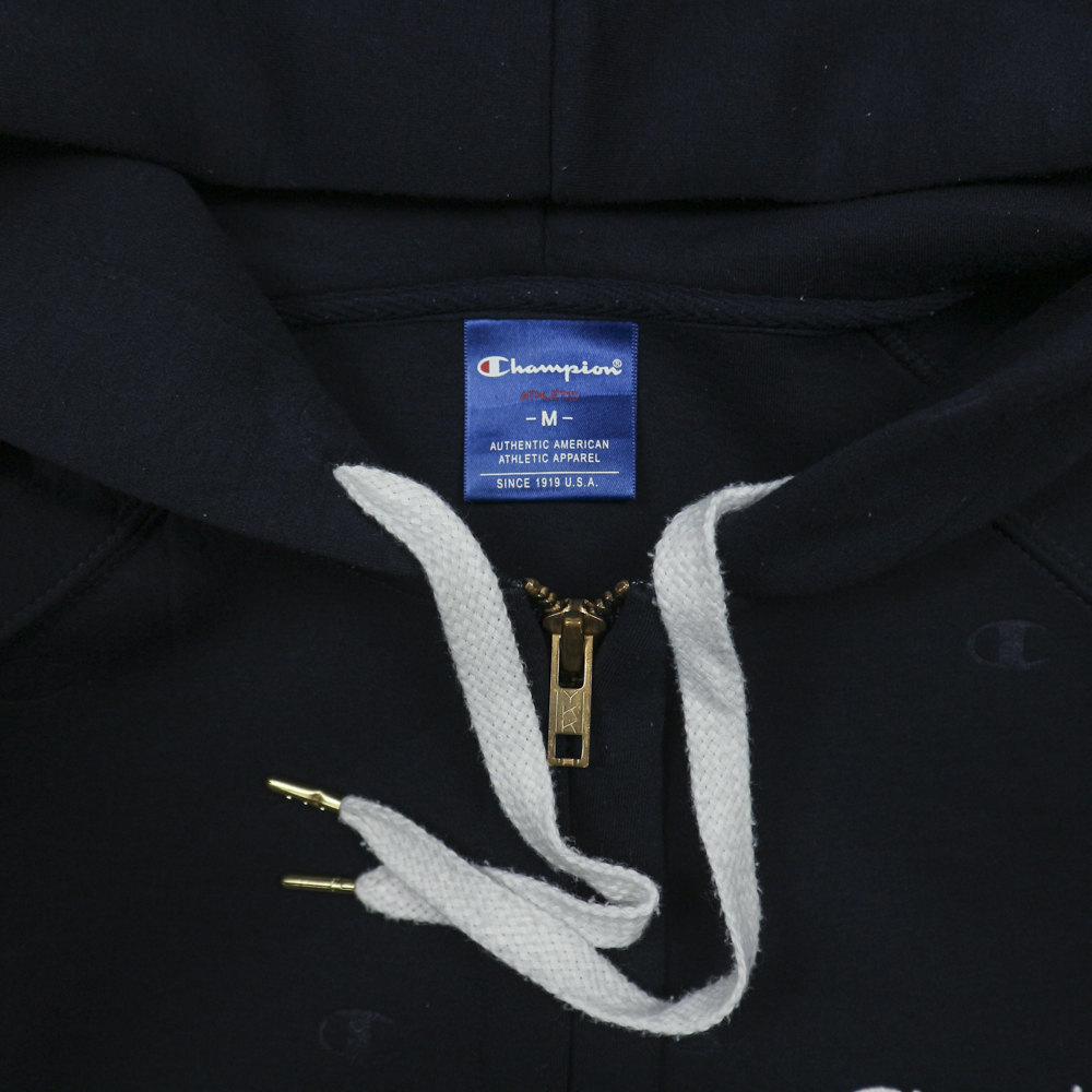 Champion Zip Front Black Hoodie Size S
