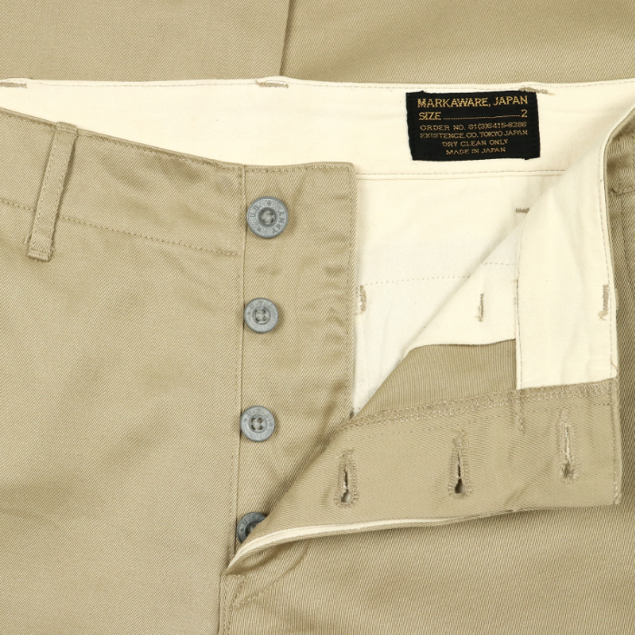 Markaware Japan Military Khaki Trousers Size 31