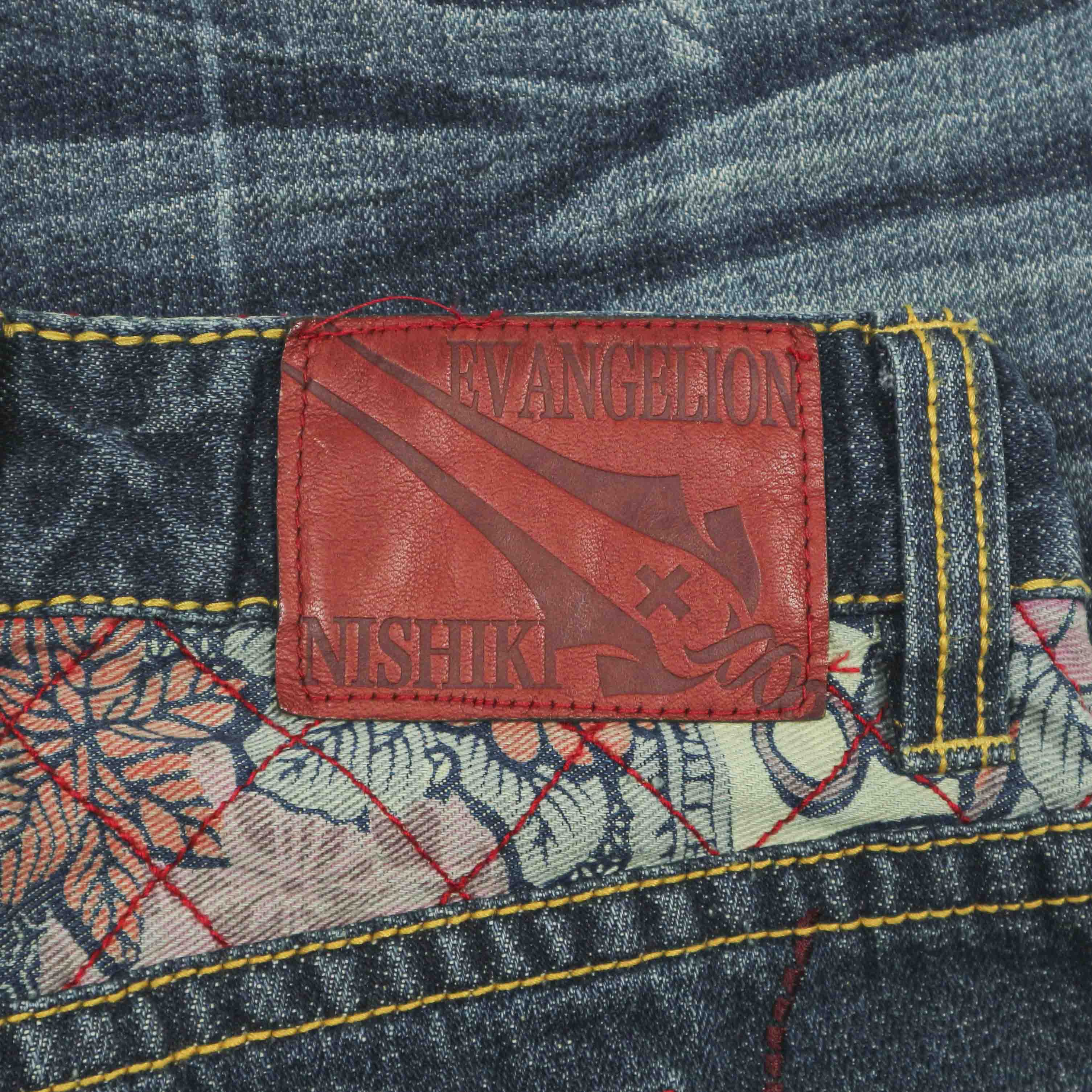 Nishiki x Evangelion Embroidery Denim Jeans Size 29