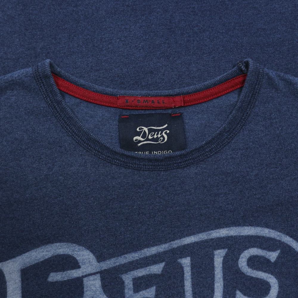 Deus ex Machina Indigo Blue Logo T-Shirt Size M