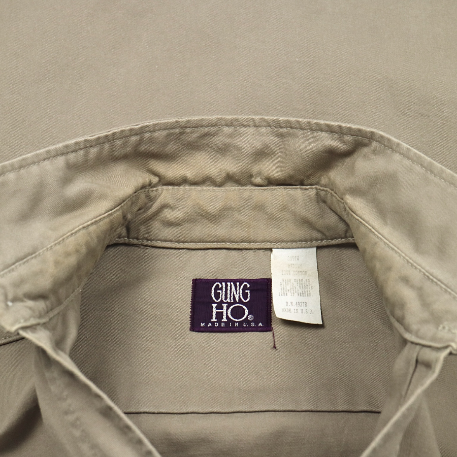 Gung Ho USA Khaki Twill Work Shirt Size M
