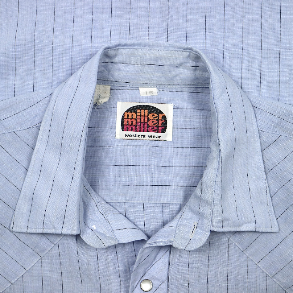 Vintage 70s Miller S/S Western Shirt Size L