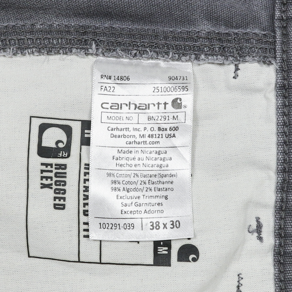 Carhartt Rugged Flex Canvas Work Pants Size 38