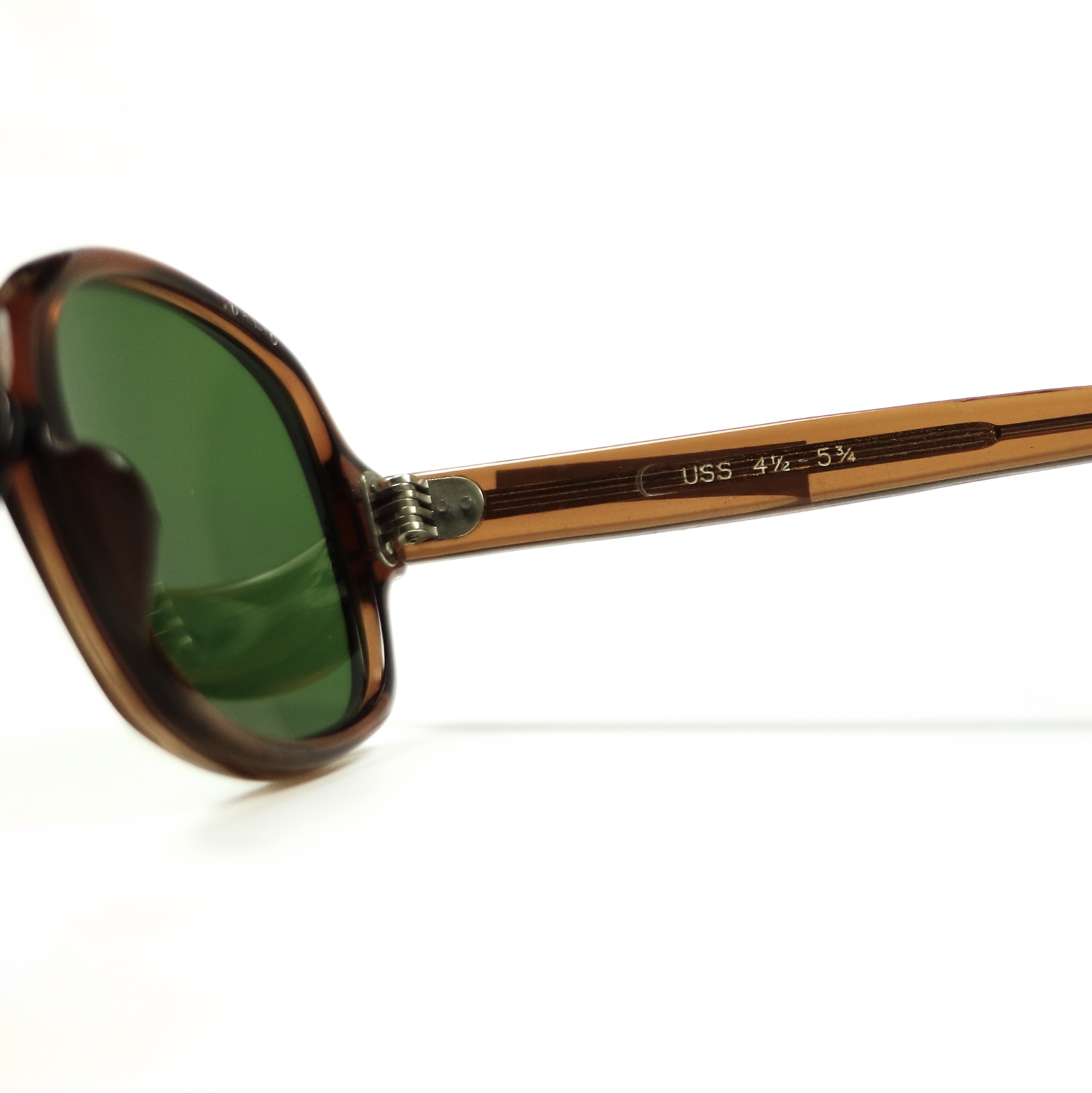 80s U.S. Military Issue Glasses Oval Brown - Green Lens [50-20]