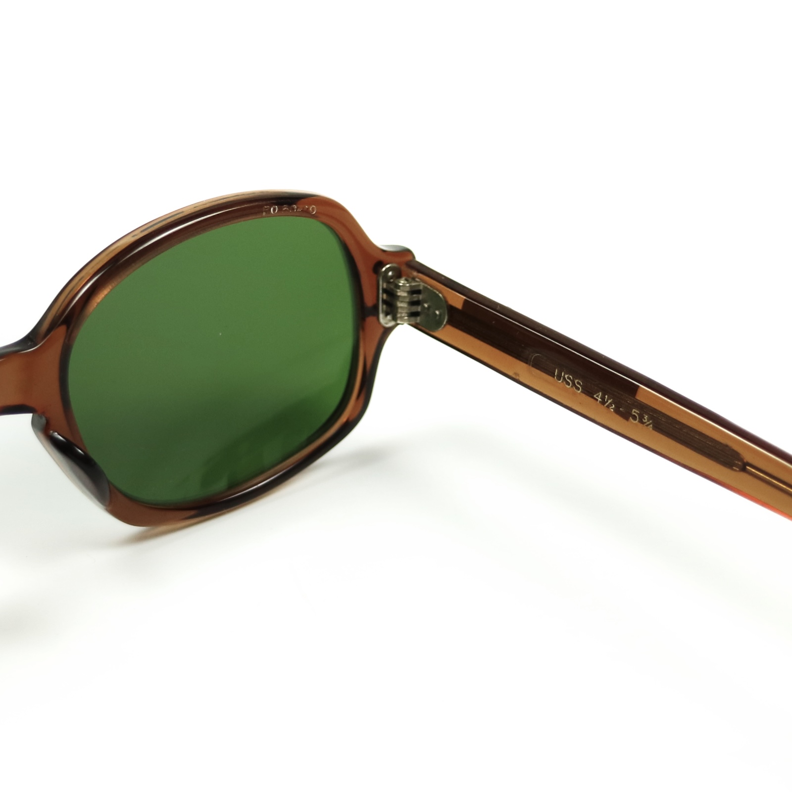 80s U.S. Military Issue Glasses Oval Brown - Green Lens [50-20]