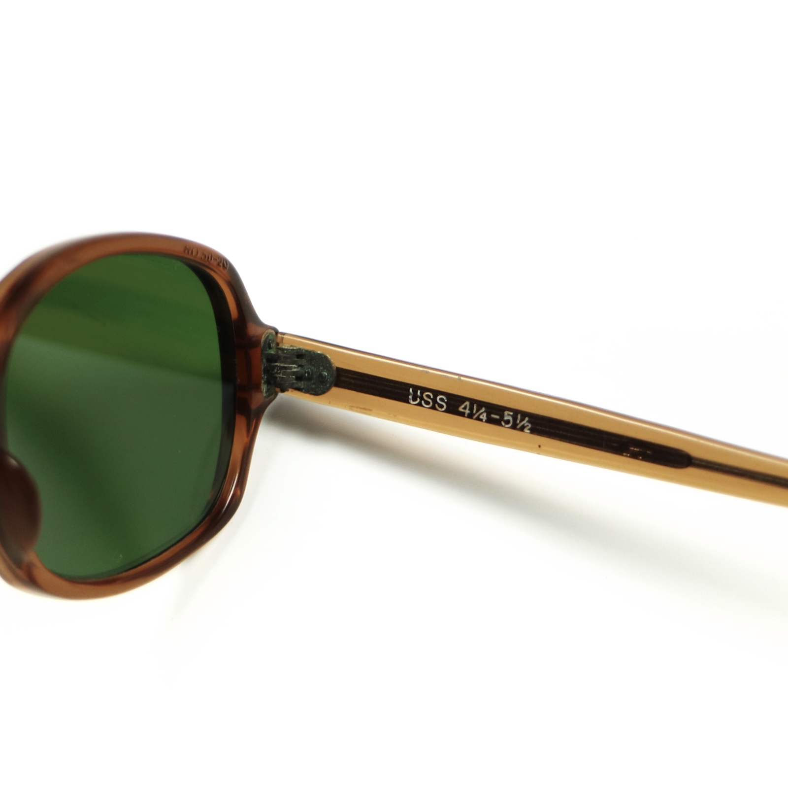 80s U.S. Military Issue Glasses Oval Brown - Green Lens [50-20]