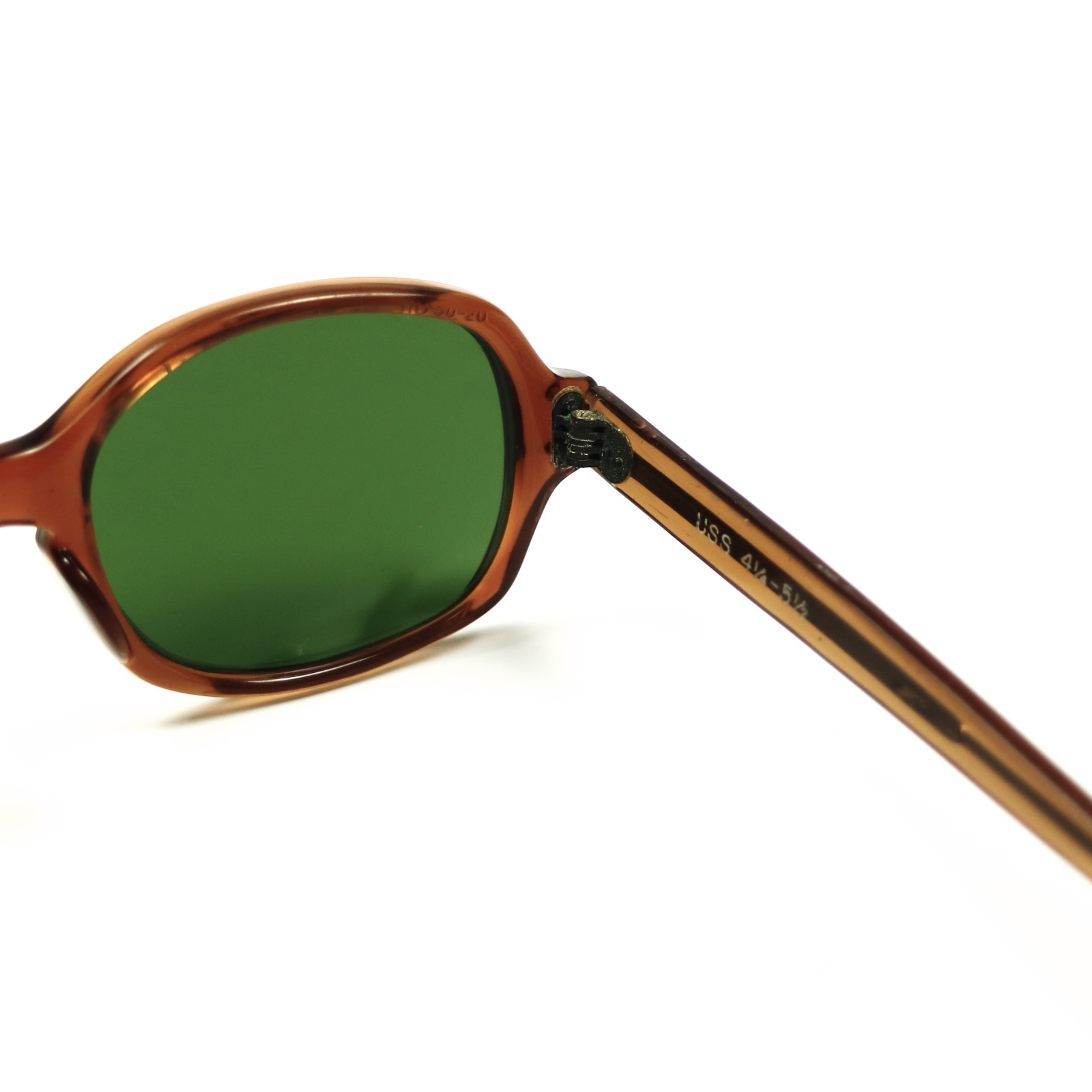 80s U.S. Military Issue Glasses Oval Brown - Green Lens [50-20]