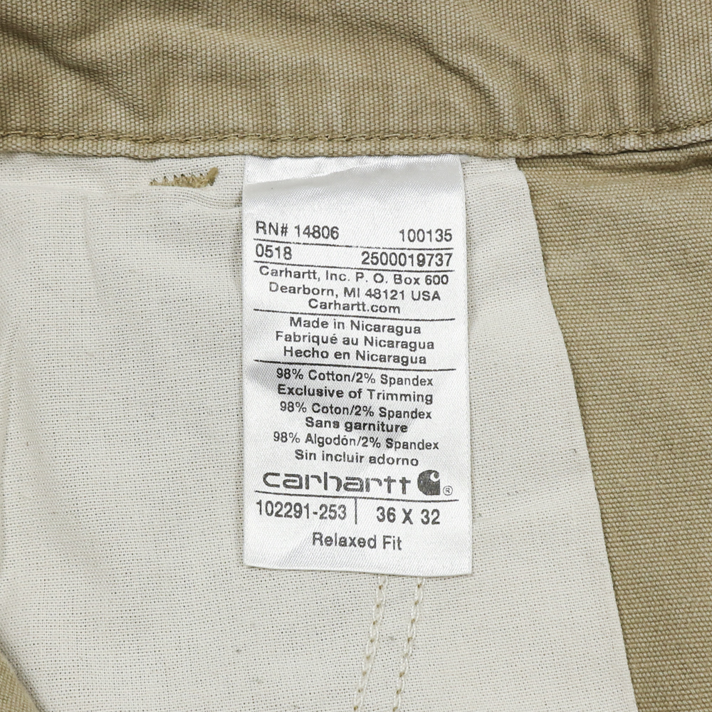Carhartt Canvas Utility Work Pants Size 36