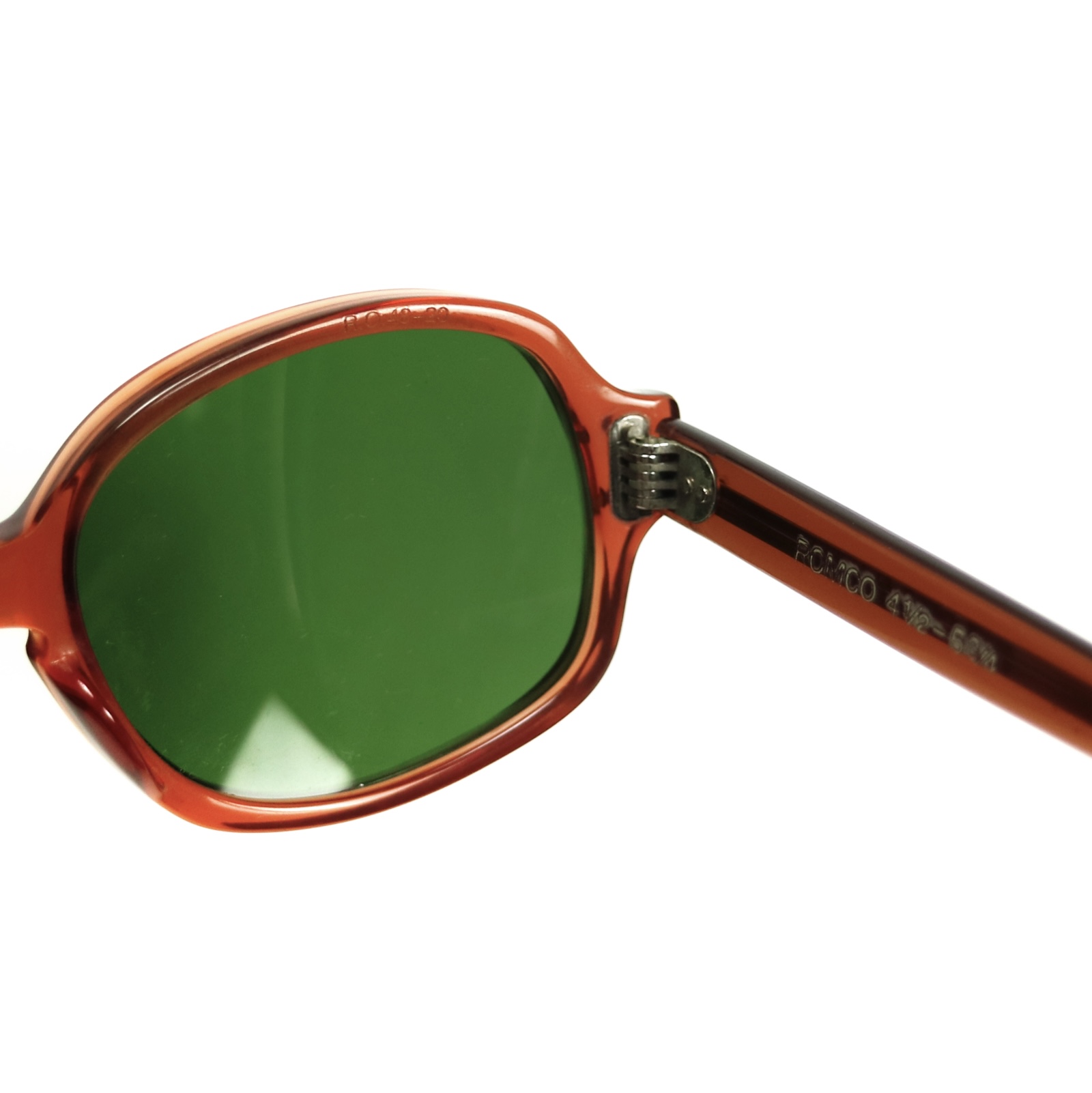 80s U.S. Military Issue Glasses Oval Amber - Green Lens [48-20]